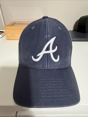 Atlanta 'A' Embroidered Navy Baseball Cap-Never worn